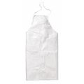 Dupont Tyvek 400 Disposable Bib Apron, Polyethylene, 5.9 mil Thick, White, Universal Size, 100 Pack TY273BWH00010000