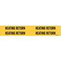 Brady Pipe Marker, Heating Return, 3/4to2-3/8 In, 7125-4 7125-4