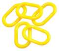 Zoro Select Chain Link, Polyethylene, Yellow 78246
