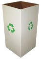 Zoro Select Recycle Collection Box, White, PK10 4UAA6