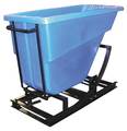 Zoro Select Self Dumping Hopper, 750 lb., Poly, Blue SD 5/8 BLUE