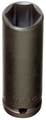 Proto 1/2 in Drive Impact Socket 9/16 in Size, Deep Socket, black oxide J7318HT