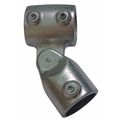 Zoro Select Structural Fitting, Adjustable Elbow/Tee, Aluminum, 1.5 in Pipe Size 4UJ06