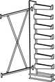 Jarke Add-On Cantilever Rack, 1 Side, 7 ft. H QT501S36A