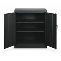 Tennsco 24 ga. Steel Storage Cabinet, 36 in W, 42 in H 1442 BLACK