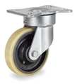 Zoro Select Kingpinless Plate Caster, Swivel, Poly, 8 in, 2420 lb, A TSH200PT15T24