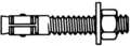 Zoro Select Wedge Anchor, 1/4" Dia., 2-1/4" L, Carbon Steel Zinc Plated, 900 PK BMD04072GR9C