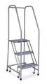 Cotterman 60 in H Steel Rolling Ladder, 3 Steps, 450 lb Load Capacity 1003R1820A1E10B3C1P6