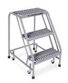 Cotterman 30 in H Stainless Steel Rolling Step, 3 Steps, 450 lb Load Capacity 1003N1820A3E10B3 SS P1 P8