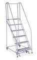 Cotterman 90 in H Steel Rolling Ladder, 6 Steps 1006R2630A1E10B4C1P6
