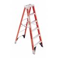 Werner 6 ft Fiberglass Stepladder, 375 lb Capacity 7406