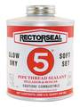 Rectorseal Pipe Thread Sealant 32 fl oz, Brush-Top Can, No. 5, Yellow, Paste 25300