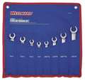 Westward Flare Nut Wrench Set, 8 Pieces, 6 Pts 4YR29