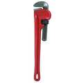 Westward 18 in L 2 1/2 in Cap. Cast Iron Straight Pipe Wrench 4YR93