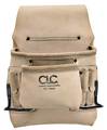 Clc Work Gear Tool Pouch, Tool Pouch, Tan, Leather, 8 Pockets 178234