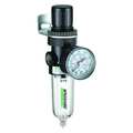 Speedaire Filter Regulator, 1/4 in NPT, 14 cfm, 5 micron, 5 psi to 125 psi, 150 psi Max Op Pressure 4ZK76