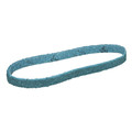 Scotch-Brite Sanding Belt, 3/4 in W, 18 in L, Non-Woven, Aluminum Oxide, Very Fine, SC-BS, Blue 7000120700