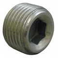 Zoro Select 3/8" Male NPT Steel Magnetic Hex Recessed Head Plug Class 150 5034011