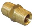 Zoro Select Chrome Plated Brass Hex Nipple, MBSPT, 1/4" Pipe Size 8010-04-04