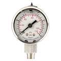 Zoro Select Pressure Gauge, 0 to 160 psi, 1/8 in MNPT, Stainless Steel, Silver 4CFE4