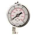 Zoro Select Pressure Gauge, 0 to 5000 psi, 1/4 in MNPT, Stainless Steel, Silver 4CFG8