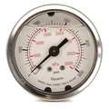 Zoro Select Pressure Gauge, 0 to 5000 psi, 1/4 in MNPT, Stainless Steel, Silver 4CFR1