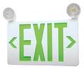 Lumapro Exit Sign, ABS, LED, 2W, 9-9/16in. H, Green 40CP87