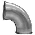 Nordfab Round 45 Degree Elbow, 4 in Duct Dia, Galvanized Steel, 24 GA, 6-1/2" L 8010000951