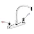 Moen Commercial Manual, 8" Mount, 3 Hole Straight Kitchen Faucet 8799
