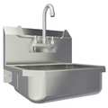 Sani-Lav Hand Sink, 16 In. L, 15-1/4 In. W, 13 In. H 605FL