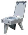 Cleanwaste Portable Toilet, Plastic, Wt. 8.43 lb D119PET