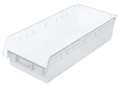 Akro-Mils 35 lb Shelf Storage Bin, Plastic, 11 1/8 in W, 6 in H, Clear, 23 5/8 in L 30014SCLAR