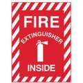 Zing Sign, Fire EXtinguisher Inside, 14X10", ADH 2890S