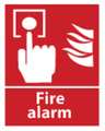 Zing Fire Alarm Sign, 14X10", Plastic 2904
