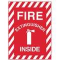 Zing Sign, Fire EXtinguisher Inside, 10X7", AL, Height: 10" 1890A