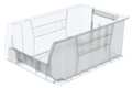 Akro-Mils 200 lb Storage Bin, Plastic, 12 3/8 in W, 8 in H, 20 in L, Clear 30281SCLAR