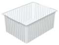 Akro-Mils Divider Box, Clear, Industrial Grade Polymer, 22 3/8 in L, 17 3/8 in W, 10 in H 33220SCLAR