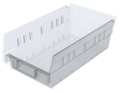 Akro-Mils 15 lb Shelf Storage Bin, Plastic, 6 5/8 in W, 4 in H, 11 5/8 in L, Clear 30130SCLAR