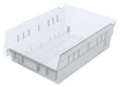 Akro-Mils 15 lb Shelf Storage Bin, Plastic, 8 3/8 in W, 4 in H, 11 5/8 in L, Clear 30150SCLAR
