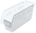 Akro-Mils 20 lb Shelf Storage Bin, Plastic, 4 1/8 in W, 6 in H, 11 5/8 in L, Clear 30040SCLAR