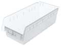 Akro-Mils 35 lb Shelf Storage Bin, Plastic, 8 3/8 in W, 6 in H, 17 7/8 in L, Clear 30088SCLAR
