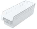 Akro-Mils 35 lb Shelf Storage Bin, Plastic, 6 5/8 in W, 6 in H, 17 7/8 in L, Clear 30098SCLAR
