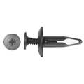 Zoro Select Push-In Rivet, Dome Head, 1/4 in Dia., 29/32 in L, Nylon Body, 25 PK 9067PK