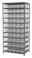 Akro-Mils Steel Bin Shelving, 36 in W x 79 in H x 24 in D, 11 Shelves, Clear AS2479094SC