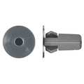 Zoro Select Push-In Rivet, Dome Head, 5.5 mm Dia., 22 mm L, Nylon Body, 15 PK 9913PK