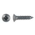 Zoro Select Sheet Metal Screw, #10 x 3/4 in, Black Phosphate Steel Oval Head Phillips Drive, 100 PK 9480PK