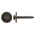 Zoro Select Sheet Metal Screw, M4.2 x 30 mm, Black Steel Hex Head External Hex Drive, 15 PK 10684PK