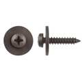 Zoro Select Sheet Metal Screw, M4.2 x 20 mm, Black Phosphate Steel Pan Head Phillips Drive, 50 PK 10365PK