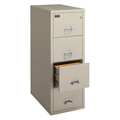 Fireking 15-1/4" W 4 Drawer Fire-Resistant Filing Cabinet, Parchment, Legal 4-2157-2PA