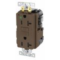 Leviton Mod Recept, Bwn, 20 A, GFCI, 2P3W, Bk;Sd, 1PK MGFN2-HG